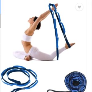 Yoga Strap/ Belt with 8loops extra safe Adjustable Best for Daily Streching