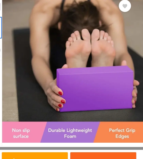 YOGA BLOCK PACK OF 2 YOGA BRICKS SOLID Yoga Blocks - Image 3